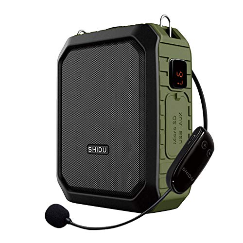 拡声器 ポータブル拡声器 ハンズフリー 小型スピーカー防水 18W 4400mAh 録音/AUX/USB/TFカード対応 イベントスピーチ 観光ガイド 学校授 Amazon.co.jp: ポータブル拡声器 ハンズフリー 小型スピーカーセット